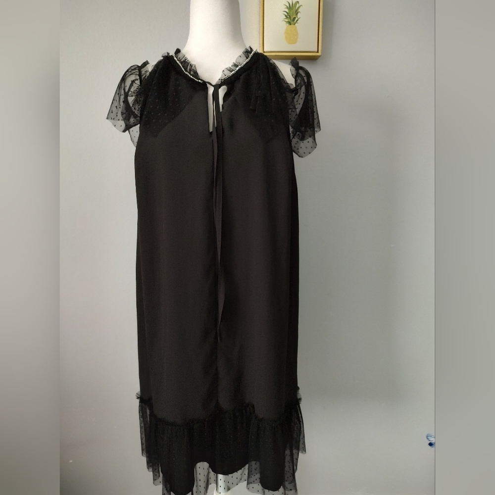 Dress Of Shoulder Libby Edelman Color Black Size Medium Casual Midi New Casual